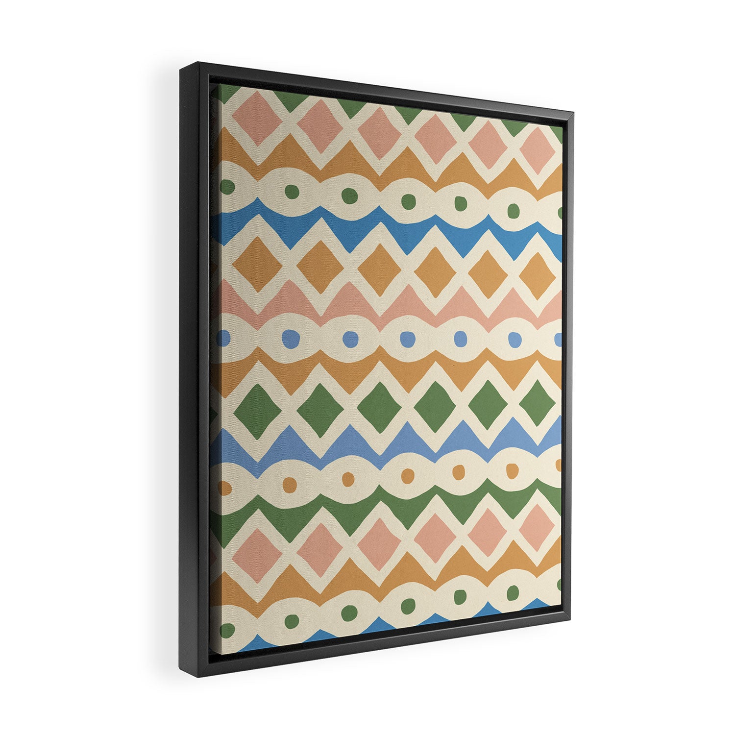Simple Hand-cut Pattern #3 Framed Canvas Print Gallery Image 2