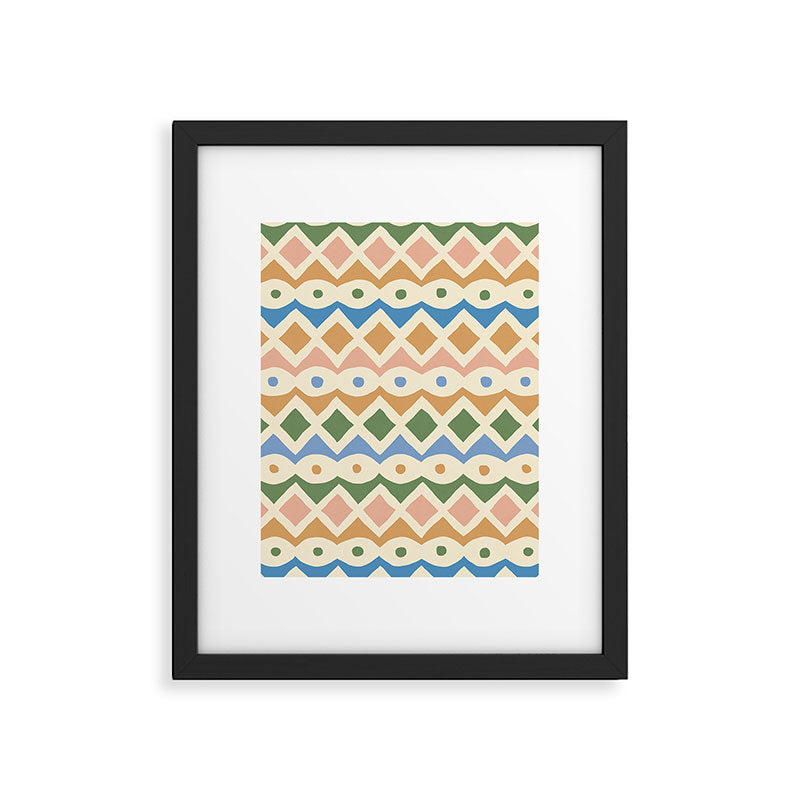 Simple Hand-cut Pattern #3 Framed Art Print Gallery Image 5