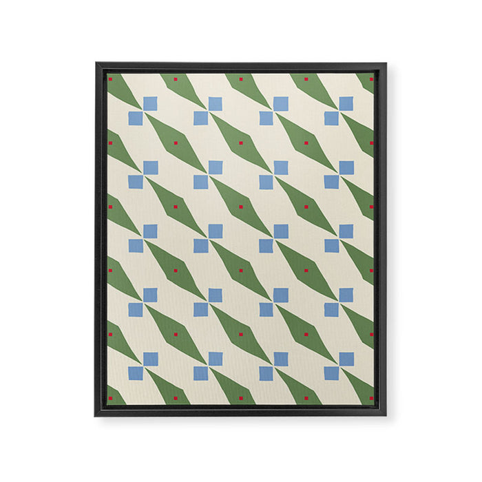 Simple Hand-cut Pattern #4 Framed Canvas Print Gallery Image 1