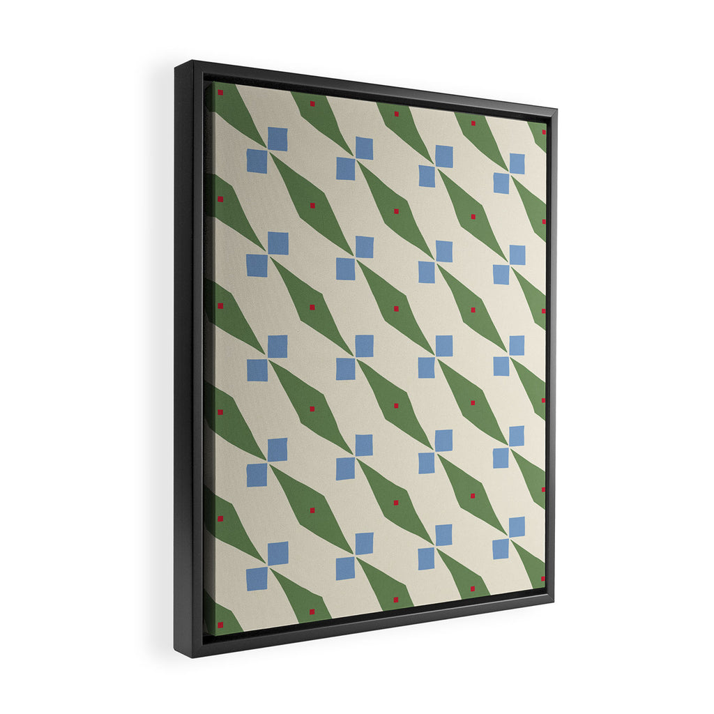 Simple Hand-cut Pattern #4 Framed Canvas Print Gallery Image 2