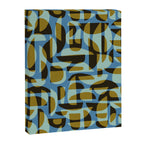 Simple Hand-cut Pattern #5 / Blue & Brown Canvas Print Gallery Image 6