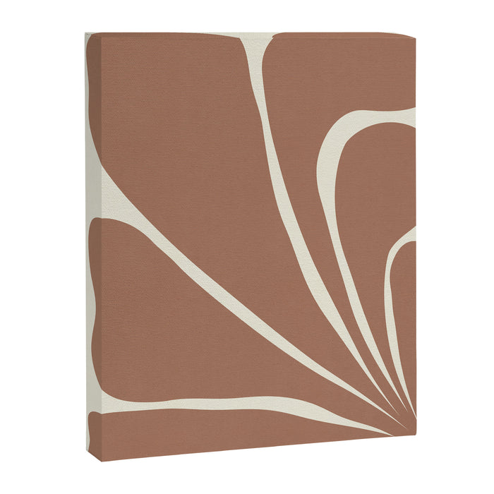Six Leaf Plant Inspired by PANTONE 17 1230 Mocha Mousse Canvas Print Gallery Image 1