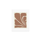 Six Leaf Plant Inspired by PANTONE 17 1230 Mocha Mousse Art Print Gallery Image 1