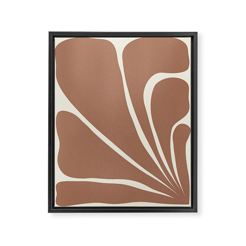 Six Leaf Plant Inspired by PANTONE 17 1230 Mocha Mousse Framed Canvas Print Gallery Image 6