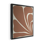 Six Leaf Plant Inspired by PANTONE 17 1230 Mocha Mousse Framed Canvas Print Gallery Image 2