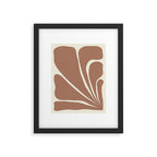Six Leaf Plant Inspired by PANTONE 17 1230 Mocha Mousse Framed Art Print Gallery Image 5