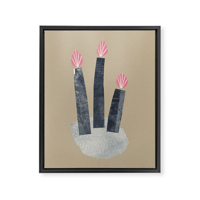 Small Collage: Candles Framed Canvas Print Gallery Image 8