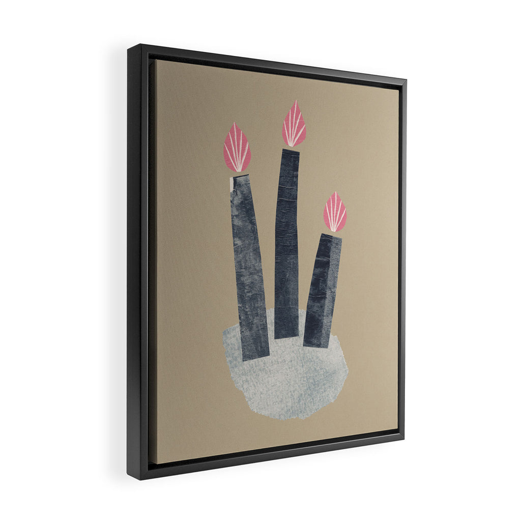 Small Collage: Candles Framed Canvas Print Gallery Image 2