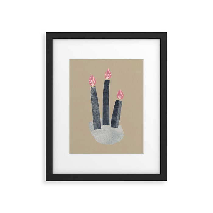 Small Collage: Candles Framed Art Print Gallery Image 1