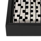 Squares / Black & White Pattern Framed Canvas Print Gallery Image 3