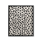 Squares / Black & White Pattern Framed Canvas Print Gallery Image 6