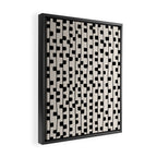 Squares / Black & White Pattern Framed Canvas Print Gallery Image 2