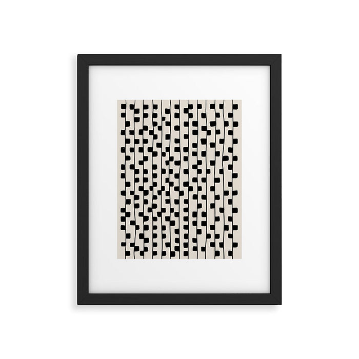 Squares / Black & White Pattern Framed Art Print Gallery Image 1