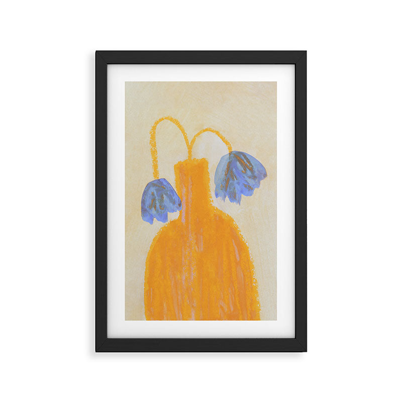 Still Life with a Vase and Two Flowers Framed Art Print Gallery Image 2