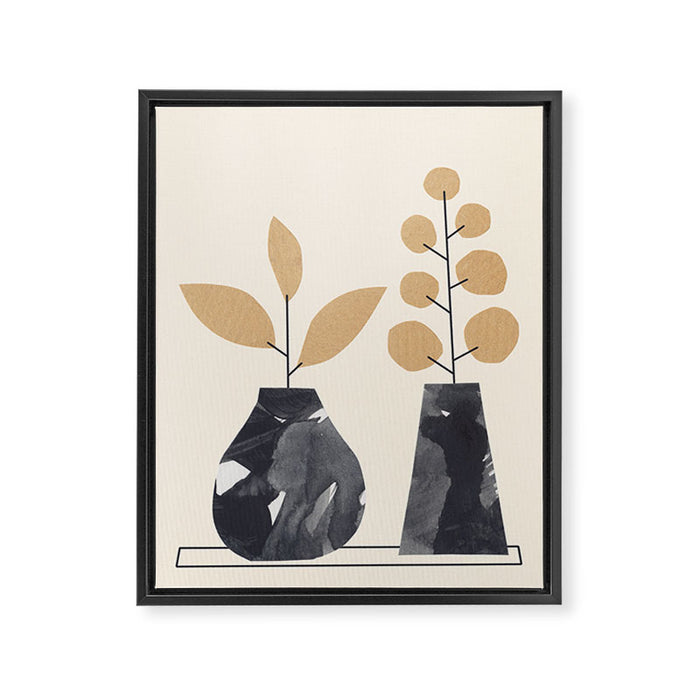 Still Life with Two Vases Framed Canvas Print Gallery Image 1