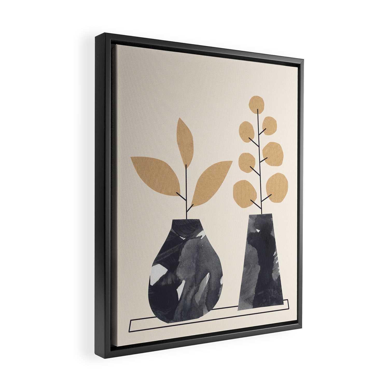 Still Life with Two Vases Framed Canvas Print Gallery Image 2