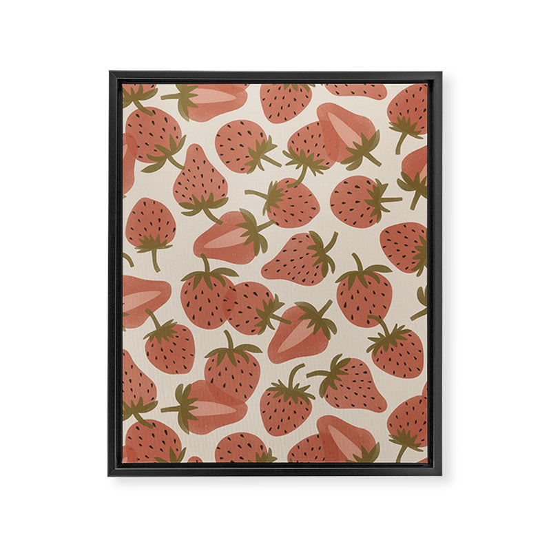 Strawberry Bowl Framed Canvas Print Gallery Image 8