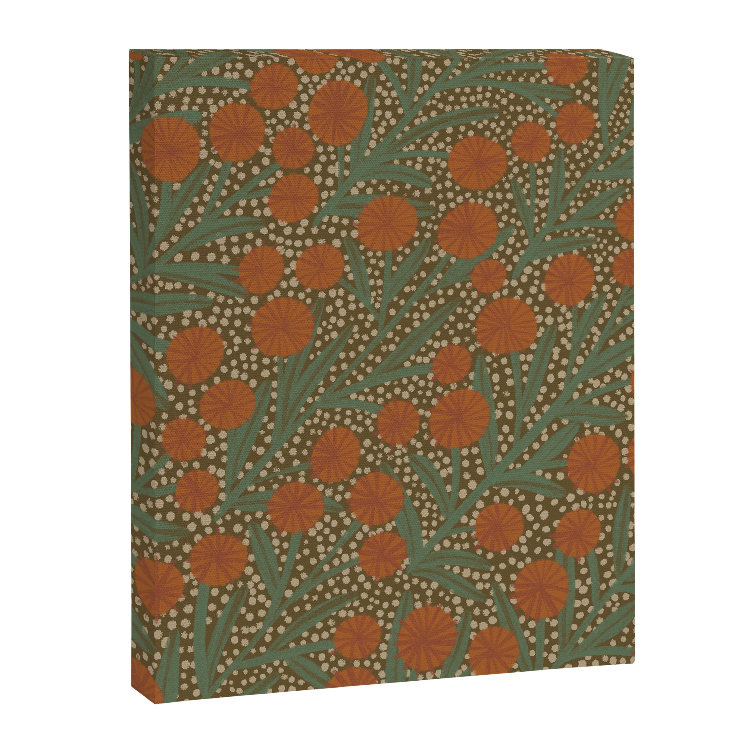 Summer Garden / Green & Orange Canvas Print Gallery Image 6
