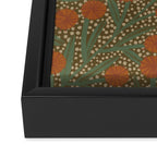Summer Garden / Green & Orange Framed Canvas Print Gallery Image 3