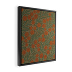 Summer Garden / Green & Orange Framed Canvas Print Gallery Image 2