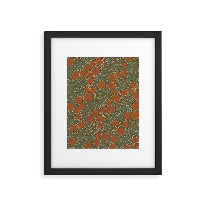 Summer Garden / Green & Orange Framed Art Print Gallery Image 1