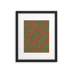 Summer Garden / Green & Orange Framed Art Print Gallery Image 5