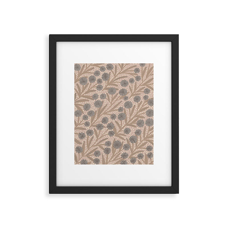 Summer Garden / Pink & Gray Framed Art Print Gallery Image 5