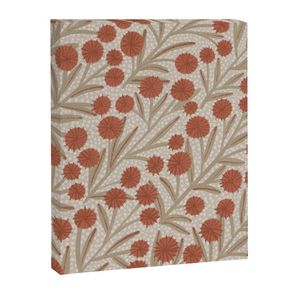 Summer Garden / Red & Dark Beige Canvas Print Gallery Image 6