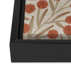Summer Garden / Red & Dark Beige Framed Canvas Print Gallery Image 3