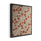 Summer Garden / Red & Dark Beige Framed Canvas Print Gallery Image 2