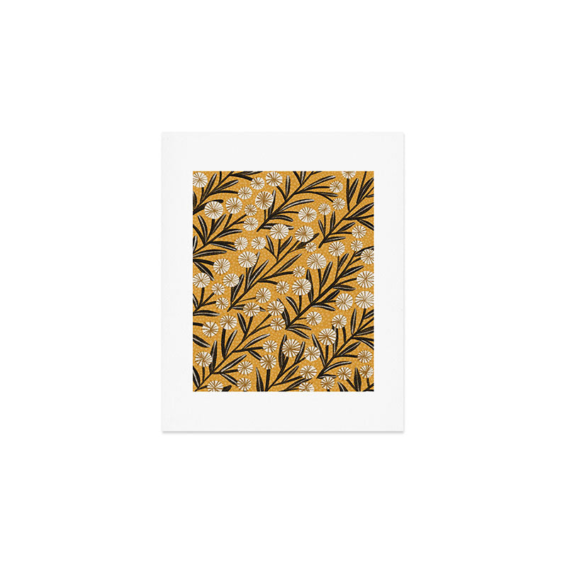 Summer Garden / Yellow & Black Art Print Gallery Image 1