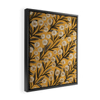 Summer Garden / Yellow & Black Framed Canvas Print Gallery Image 2
