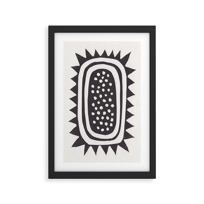 Sunflower / Lino Print Framed Art Print Gallery Image 1