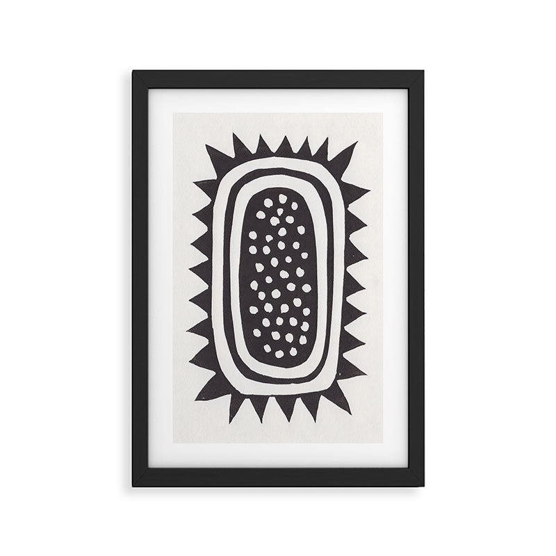 Sunflower / Lino Print Framed Art Print Gallery Image 2