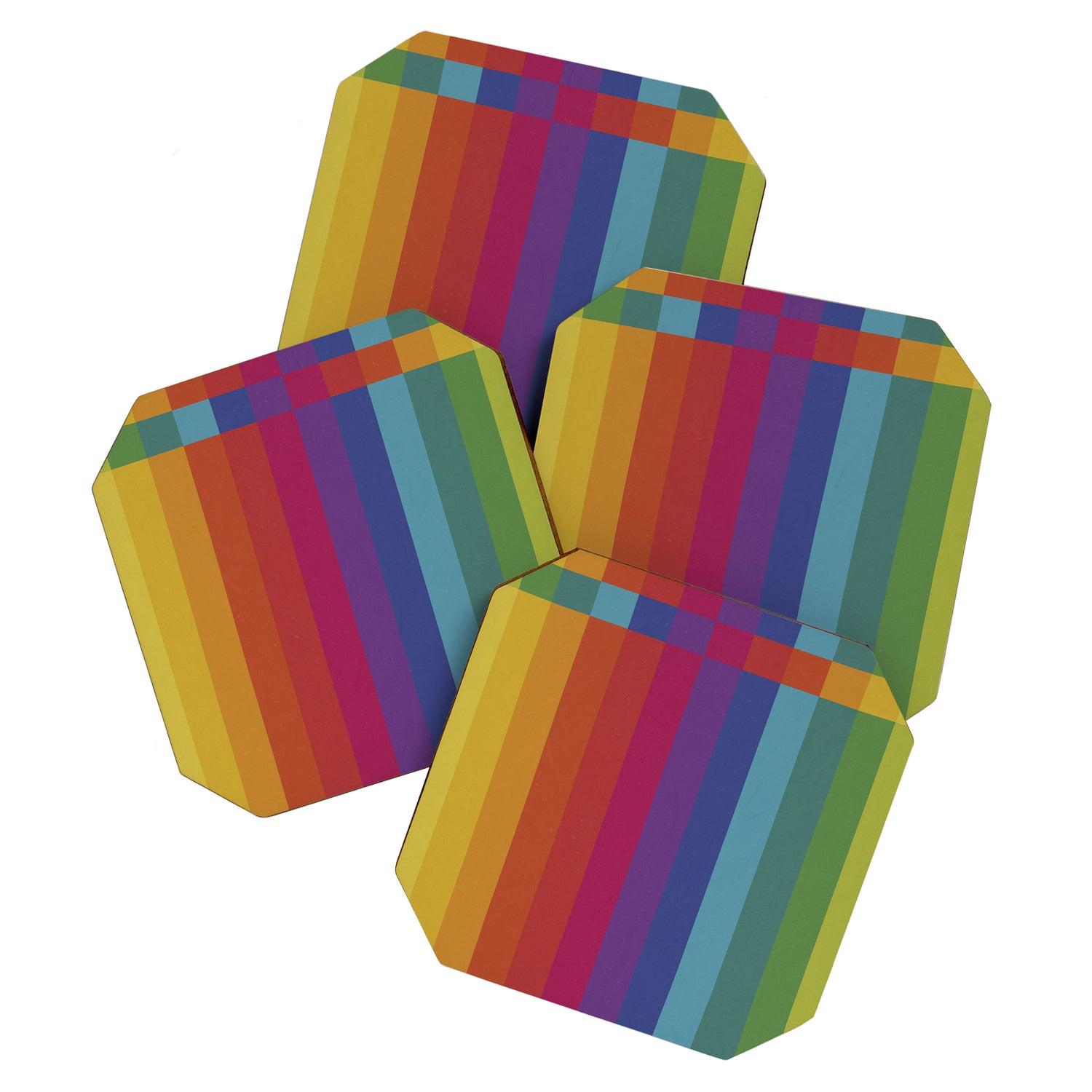 The Color Wheel / Rainbow Stripes Coaster Gallery Image 1