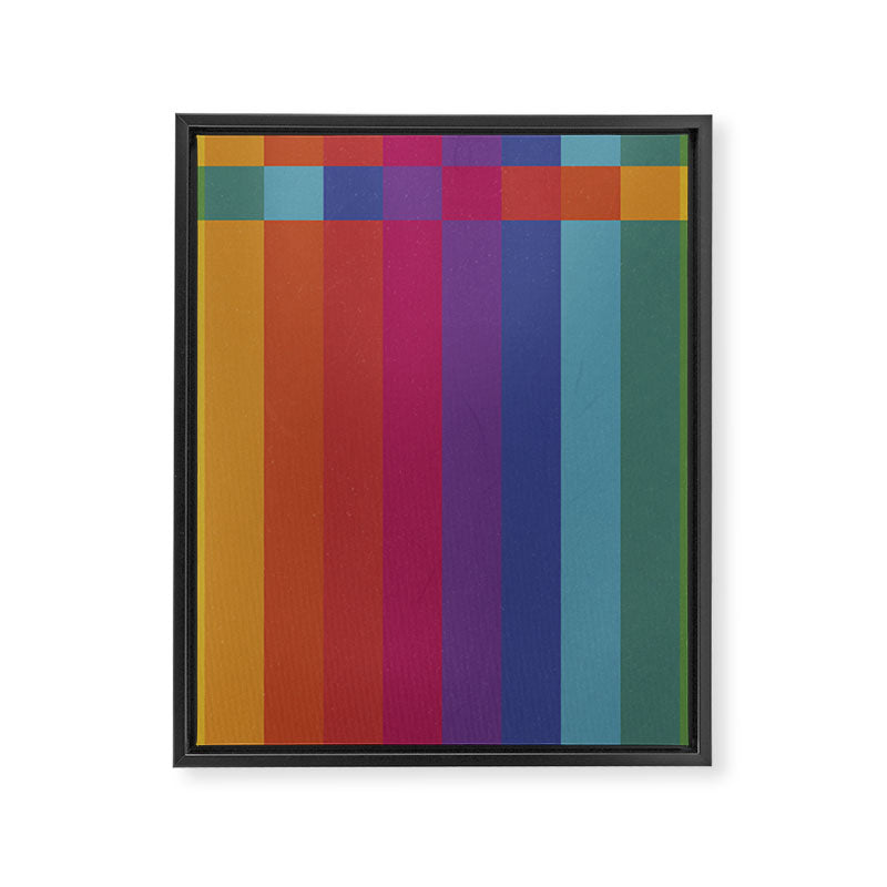 The Color Wheel / Rainbow Stripes Framed Canvas Print Gallery Image 8