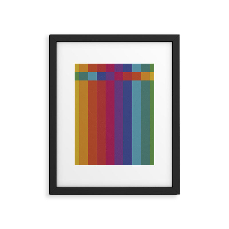 The Color Wheel / Rainbow Stripes Framed Art Print Gallery Image 6