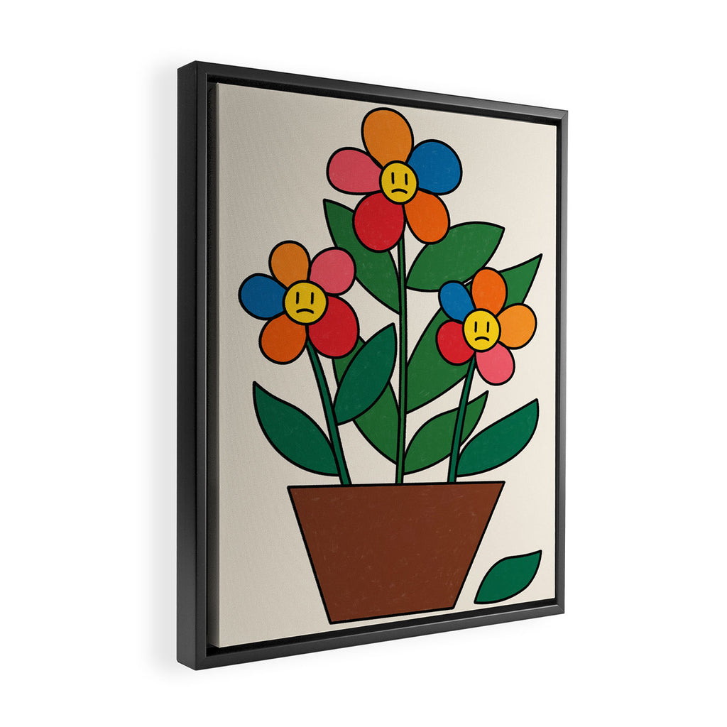 The True Reality / Flowers Framed Canvas Print Gallery Image 2
