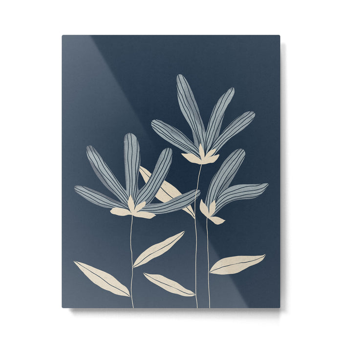 Three Flowers Metal Print Gallery Image 1
