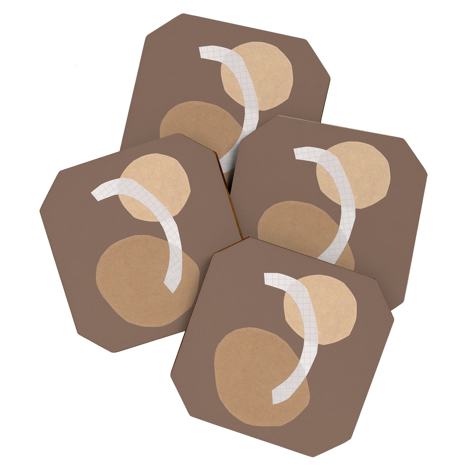 Three Shapes #4 Coaster Gallery Image 1