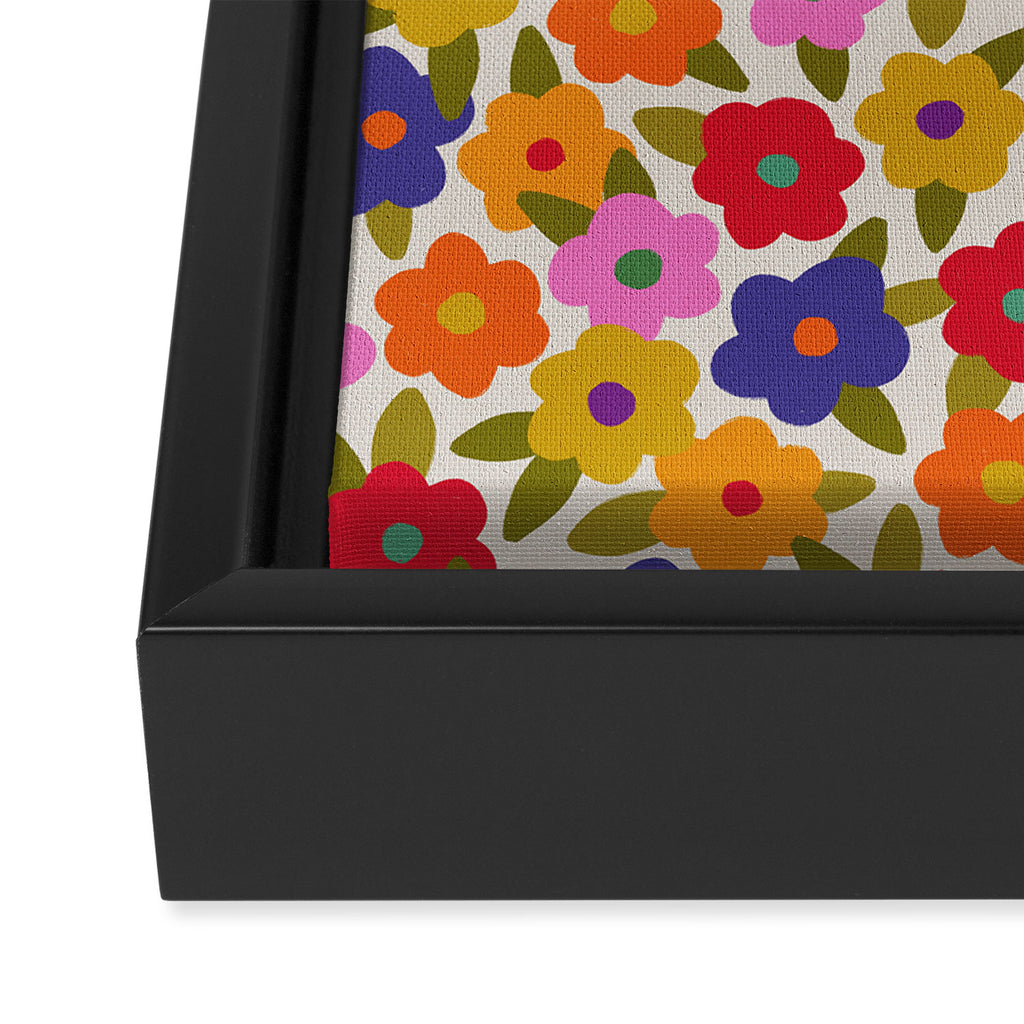 Tiny Flower Pattern #1 Framed Canvas Print Gallery Image 3