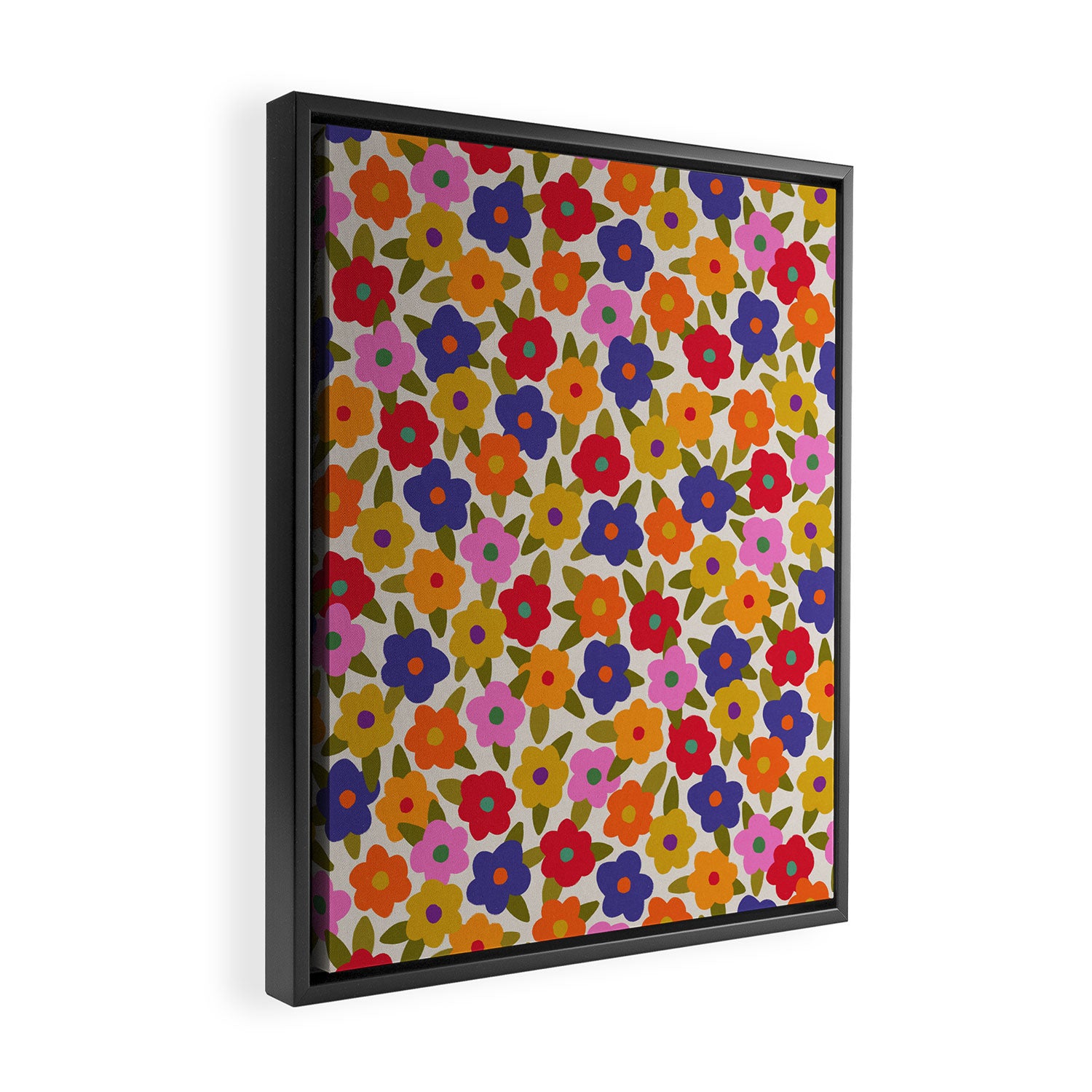 Tiny Flower Pattern #1 Framed Canvas Print Gallery Image 2