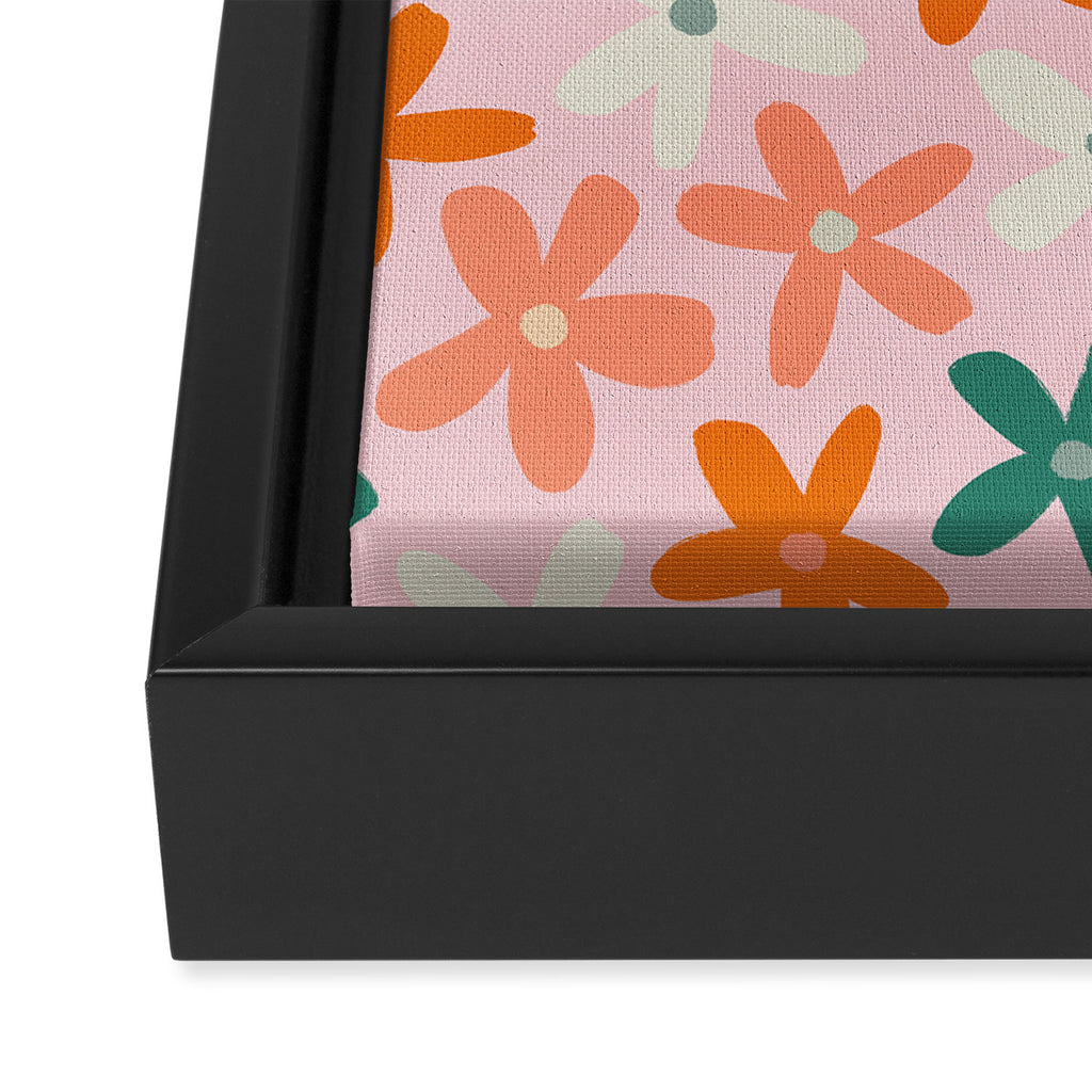 Tiny Flower Pattern #3 Framed Canvas Print Gallery Image 3