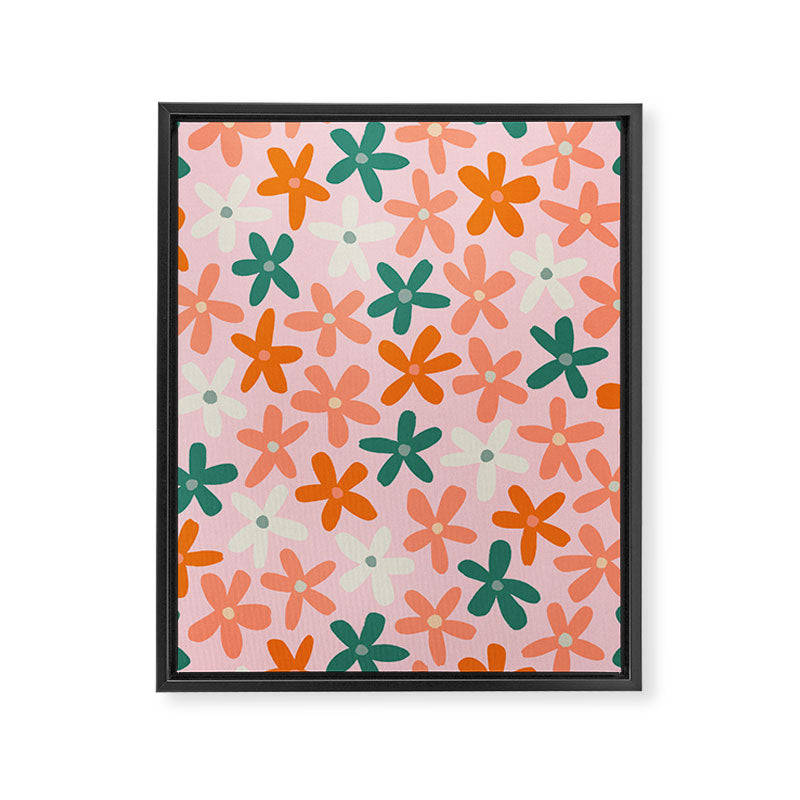 Tiny Flower Pattern #3 Framed Canvas Print Gallery Image 6