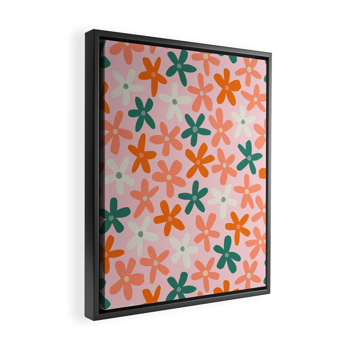 Tiny Flower Pattern #3 Framed Canvas Print Gallery Image 2