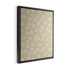 Tiny Flowers / Beige & Lime Framed Canvas Print Gallery Image 2