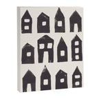 Tiny Houses #1 | Hand-printed Linocut Canvas Print Gallery Image 8