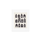 Tiny Houses #1 | Hand-printed Linocut Art Print Gallery Image 1