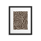 Topographic Map / Brown & Nude Framed Art Print Gallery Image 5
