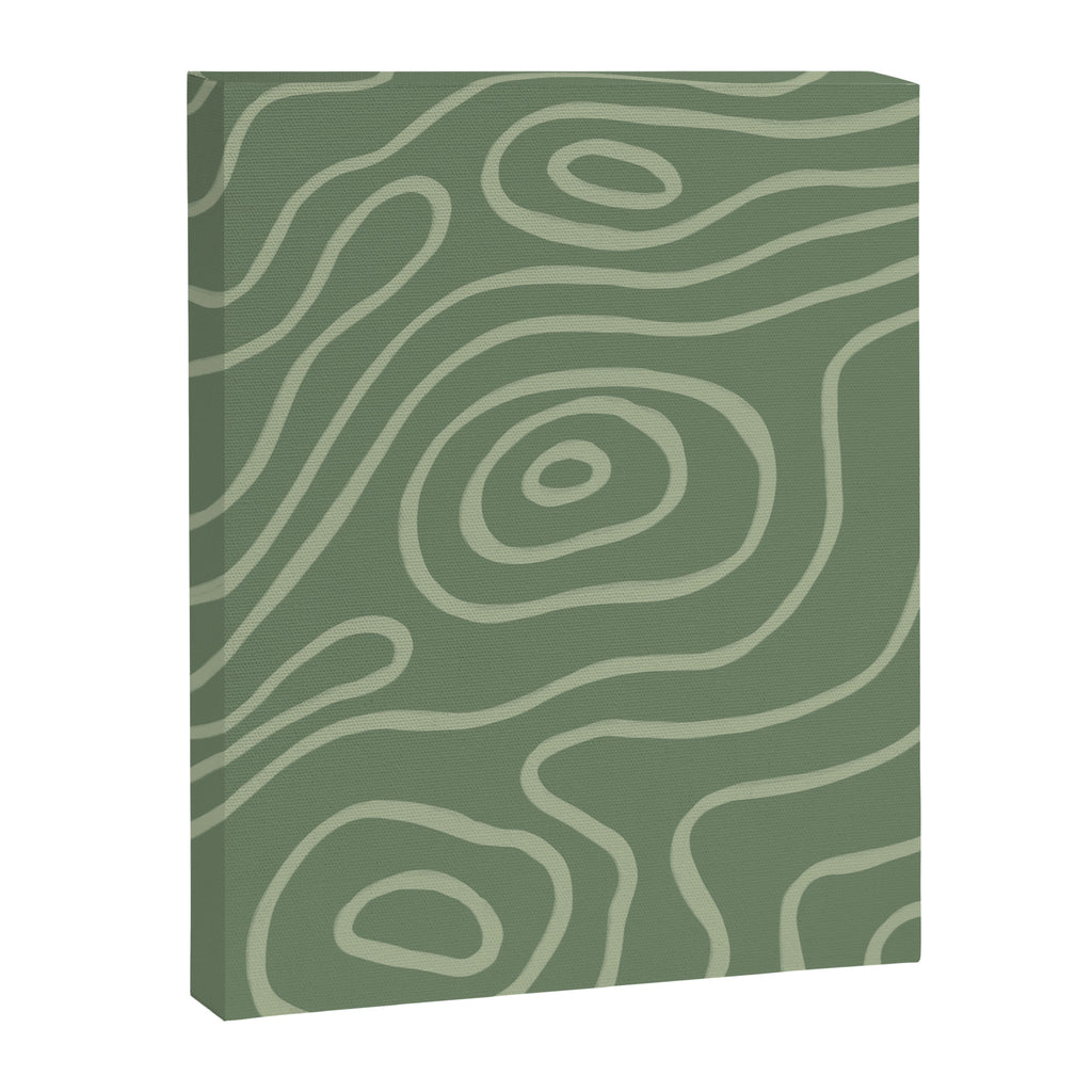 Topographic Map / Grayish Green Canvas Print Gallery Image 8